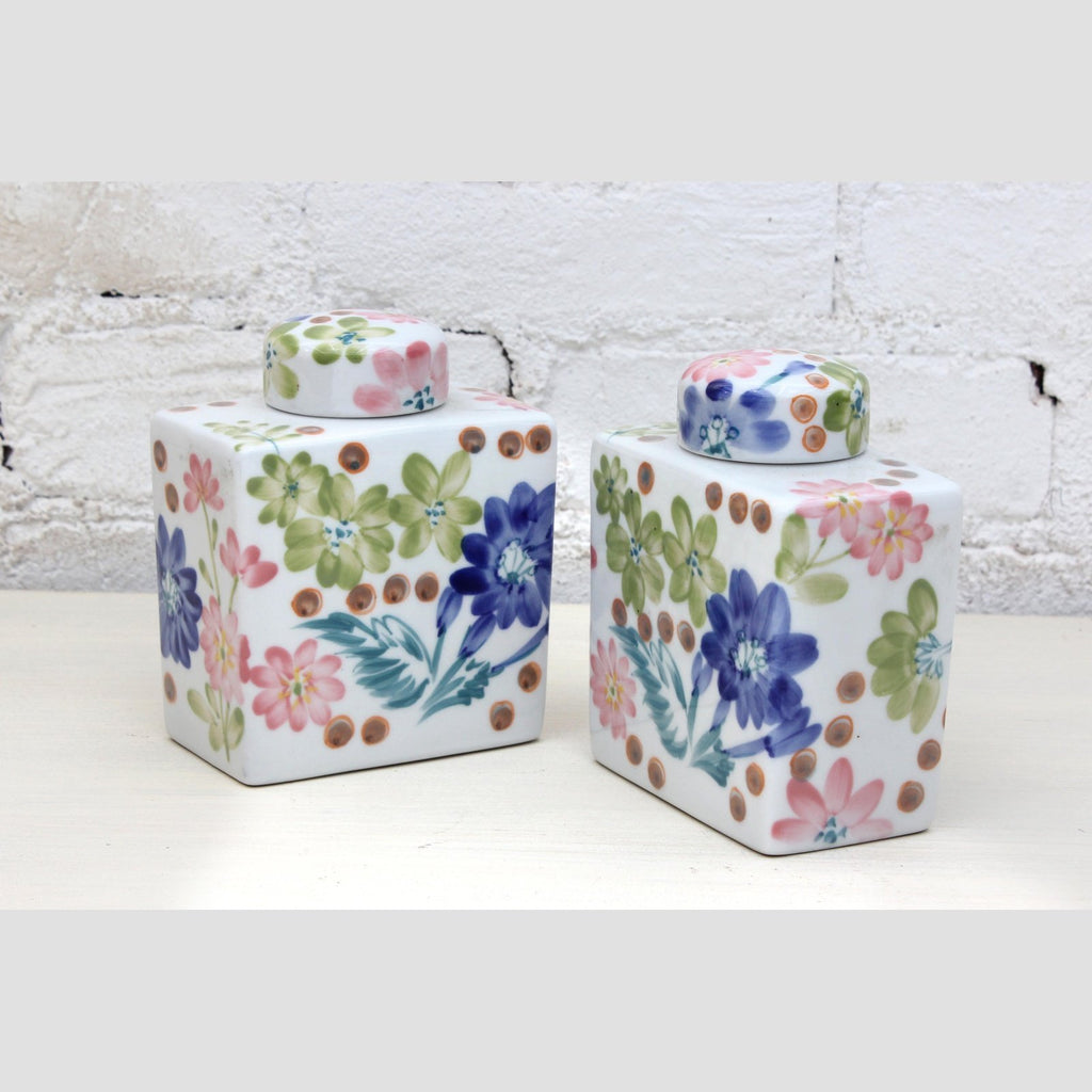 Cherry Blossom vases with lid